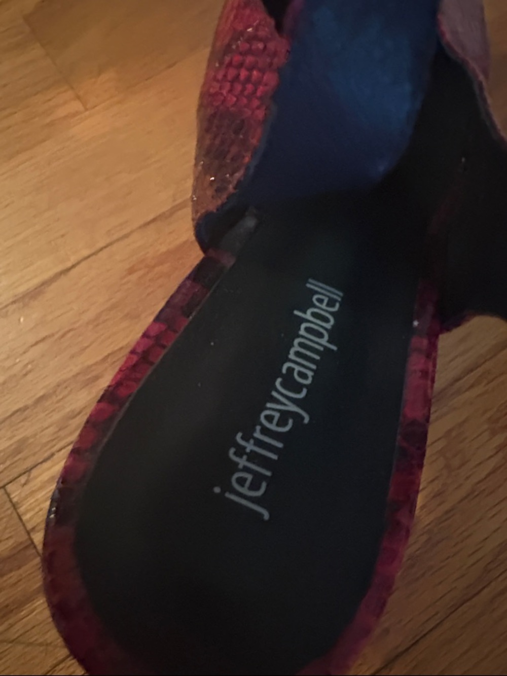 Jeffrey Campbell Red Snakeskin heals